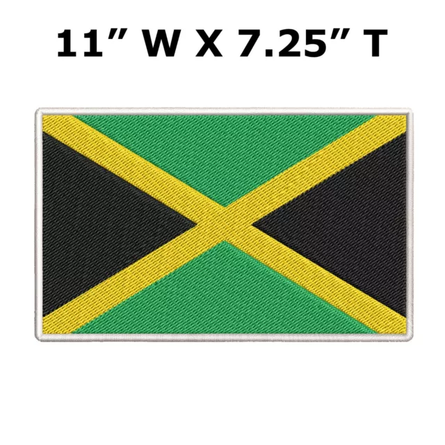 JAMAICA FLAG EMBROIDERED PATCH KINGSTON JAMAICAN RASTA iron-on APPLIQUE new