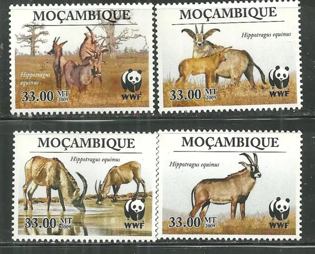 Mozambique 1930A-D Mnh Wwf Hipotragus Equinus