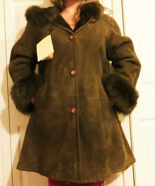 NWT $2300 Size L Genuine Lambskin & FUR Spanish Entrefino Shearling дубленка