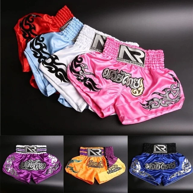 Pantaloni da boxe da uomo stampa MMA kickboxing combattimento grappling tigre corta Muay Thai
