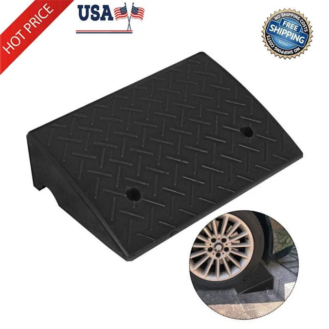 Rubber Curb Ramp Heavy Duty Threshold Ramp for Loading Dock Bike and Mower Cart~