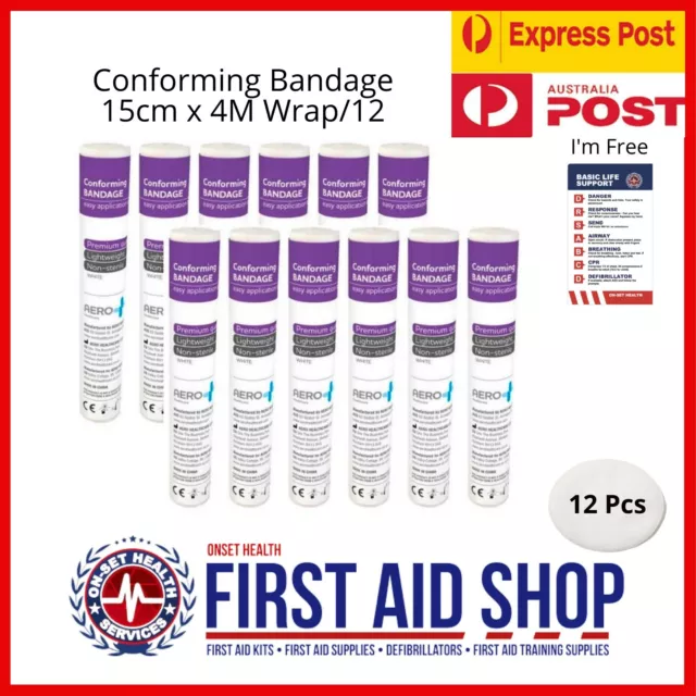 Conforming Bandage 15cm x 4M Wrap/12 - First Aid Supplies