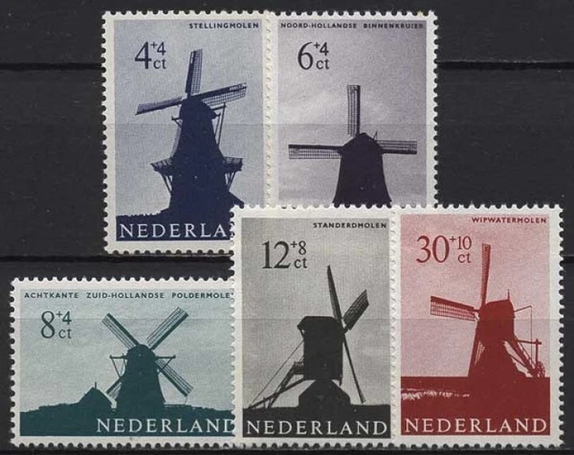 Niederlande 1963 Soziale und kultureller Fürsorge: Windmühlen 794/98 postfrisch