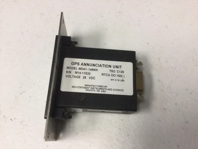 MD41-1488W - GPS Annunciation Unit - Working As Removed