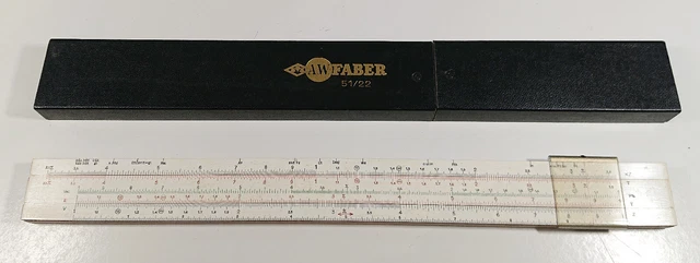 Antiguo Aw Faber 51/22 Regla de Cálculo Calibrador Varilla