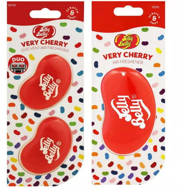 Jelly Belly 3D VERY CHERRY & Duo Vent Two Pack 3D Car Air Fresheners A1602