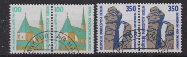 Berlin 1989 gestempelt wPaar SWK MiNr. 834-835  Wallfahrtskapelle  Externsteine