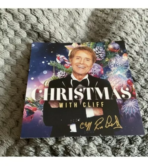 Cliff Richard HAND Signed Christmas with Cliff Art Card Only