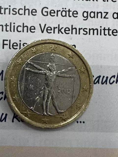 münze Fehlprägung  1 Euro  Münze /Italien 2002  fehlprägungen Auf Beiden Seiten