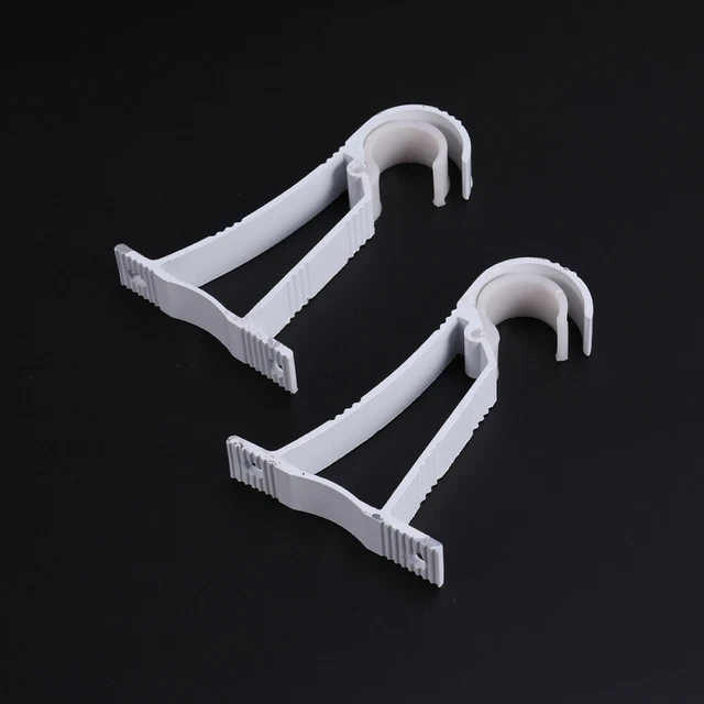 2 Pcs Drapery Rod Bracket Curtain Roman Pole Alloy Aluminum
