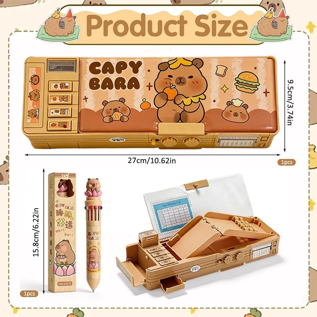 TROUSSE DE CAPYBARA à Chiffre et Stylo à Crayons - Organiseurs 26.5x8 ...
