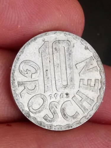1963 / 10 GROSCHEN / AUSTRIA / OSTERREICH / COLLECTIBLE  KM#2878 Kayihan coins