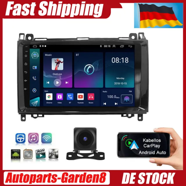 Autoradio für Mercedes Benz W169 W245 W639 W906 Sprinter Android 13 Carplay GPS