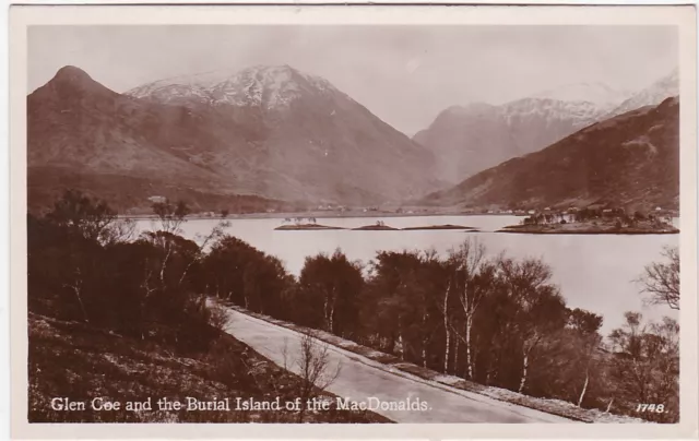 General View & Burial island Of The MacDonalds, GLEN COE, Argyllshire RP