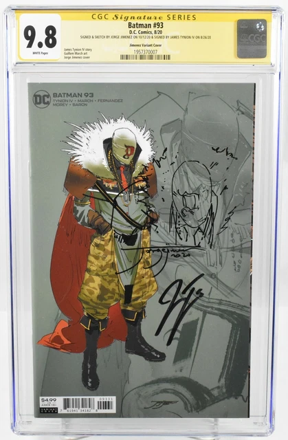 Batman #93 (2020) CGC Grade 9.8 Signed Jimenez Variant James Tynion IV DC Comics