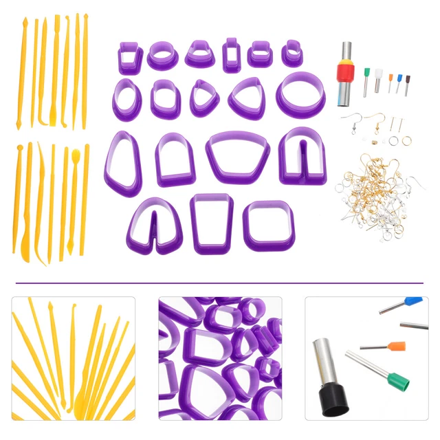 Clay Jewelry Earrings Shapes Clay Cutter Cookie Mold Ceramics Tools Hook