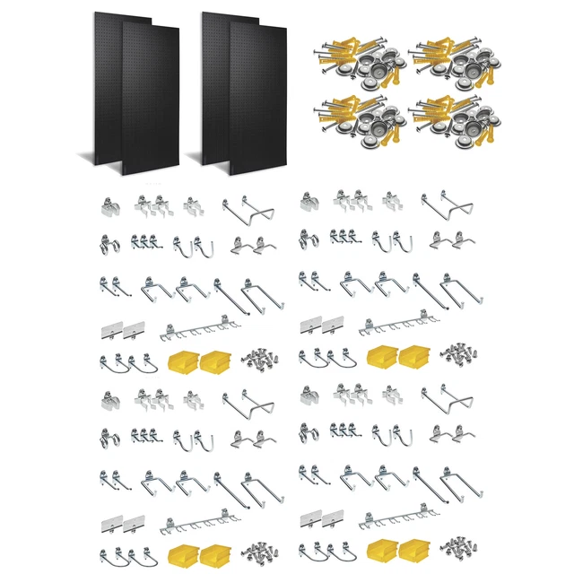 Triton Products DuraBoard Kit - 4 DuraBoards, 96 Hooks, 8 Bins
