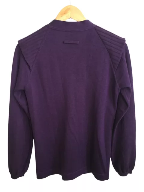 JEAN PAUL GAULTIER Purple Wool Cardigan MEDIUM Immaculate 2
