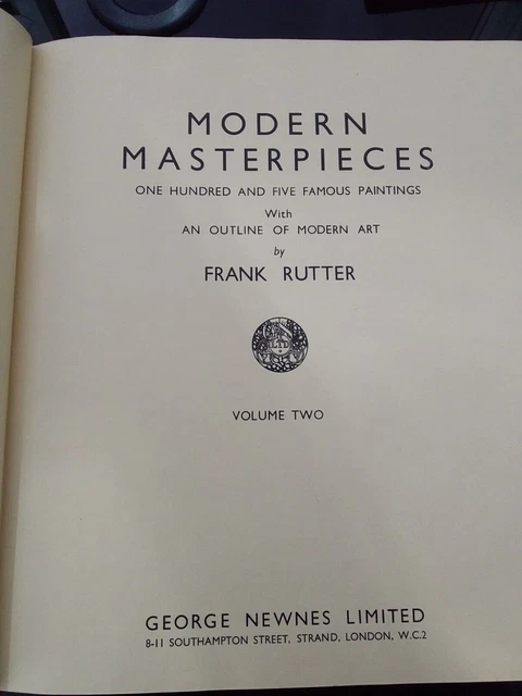 Old Rutter Book ANTIQUE MODERN MASTERPIECES Vol Ii Book From 1930'S 105 Art Prints ...