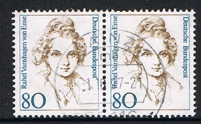 Bund 1755 Frauen 1. DM Währung, waag Paar 80Pf. gestempelt