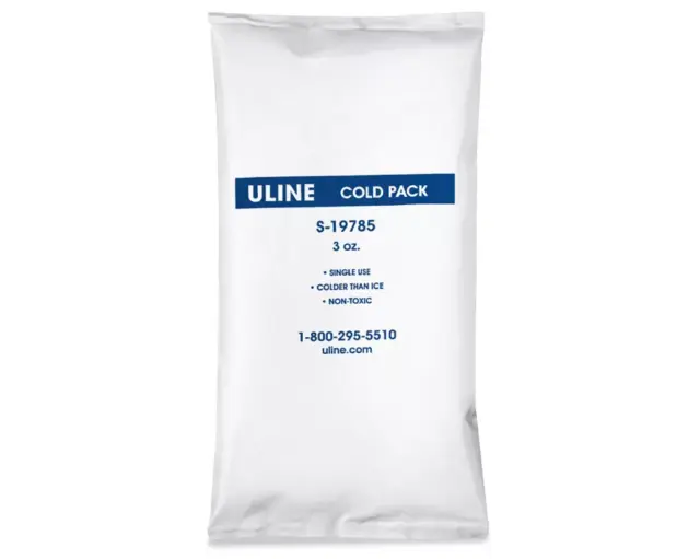 Uline S-19785 3oz Non Toxic Cold Packs For Lunch Boxes 10 Pack