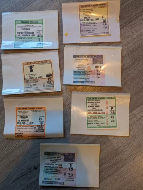 Wembley Stadium football Tickets (1970-1986)