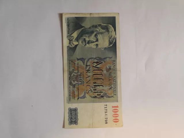 Billet Banque Nationale de Belgique 1957 1000 francs