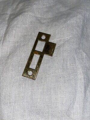 vintage door strike plate brass lock plate