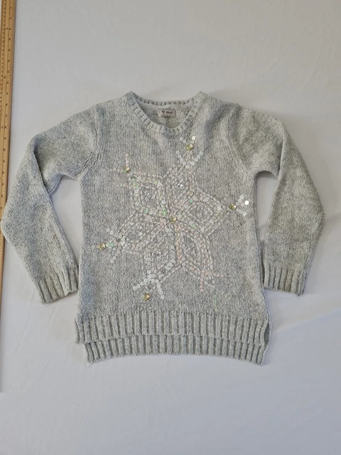 Maglione Next Age 10 Maniche Lunghe Paillettes Mix Grigio 14479