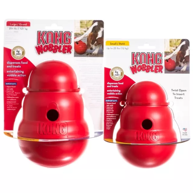 KONG WOBBLER¹ chien dog small ou large jouet distributeur biscuits snacks