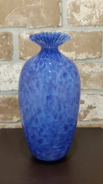 Studio Art Glass Vase. Guernsey Island. Purple