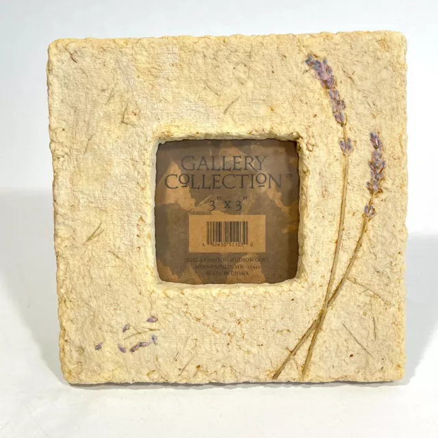 Picture Frame Ceramic Square with Lavender Sprigs Vintage