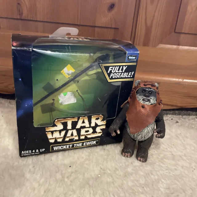 Vintage Star Wars Wicket The Ewok 6 Inch Figure 1998 Kenner Collection Boxed