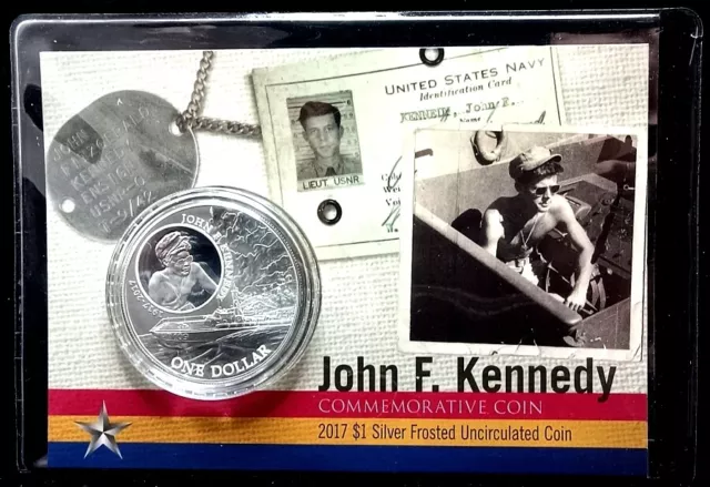 2017 Solomon Islands 1 Dollars John F Kennedy Commemorative 999 Silver UNC