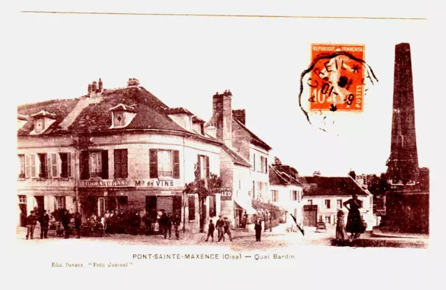 CPA Pont Sainte Maxence - Creil -  Quai Bardin  6/10/1916 (jn60)