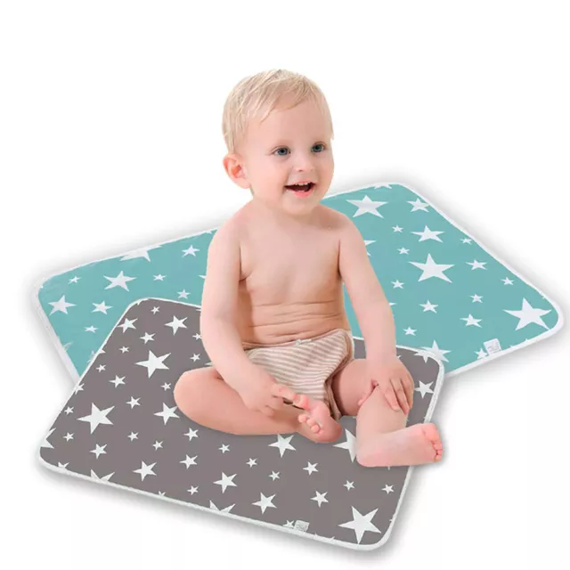 Waterproof Baby Crib Pad 2PCS Soft Cotton Kids Toddler Reusable