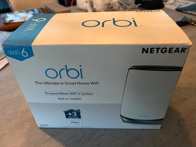 NETGEAR RBS850 Orbi AX6000 Tri-band Mesh WiFi 6 System Add-on Satellite