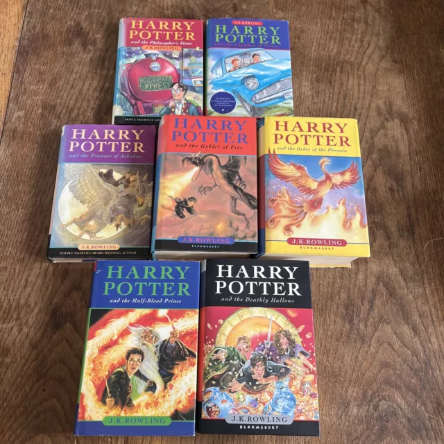 Harry Potter Complete Hardback Book Set 1-7 Bloomsbury Some Early 1st Editions