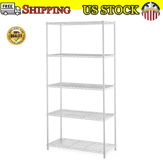 4-Shelf Heavy Duty Storage Shelving Unit Adjustable Organizer Wire Rack Kitchen