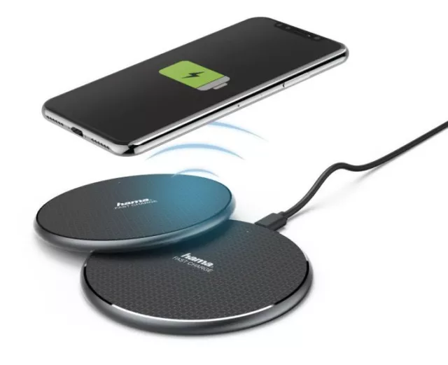 Hama Qi 10W Wireless Fast Charger 2 Stück Induktive Ladestation Ladegerät 188