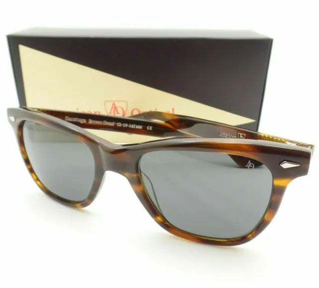 AO American Optical Saratoga Brown Demi #6 Grey Sunglasses, Polar or Frame Only