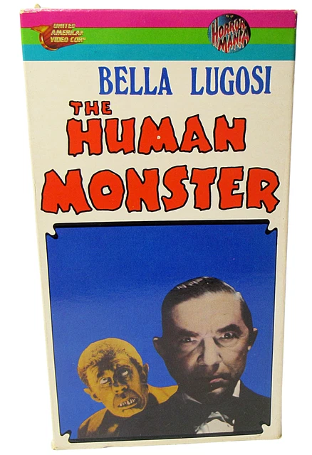 THE HUMAN MONSTER (VHS, 1986) - Bell Lugosi - Black And White £8.93 ...