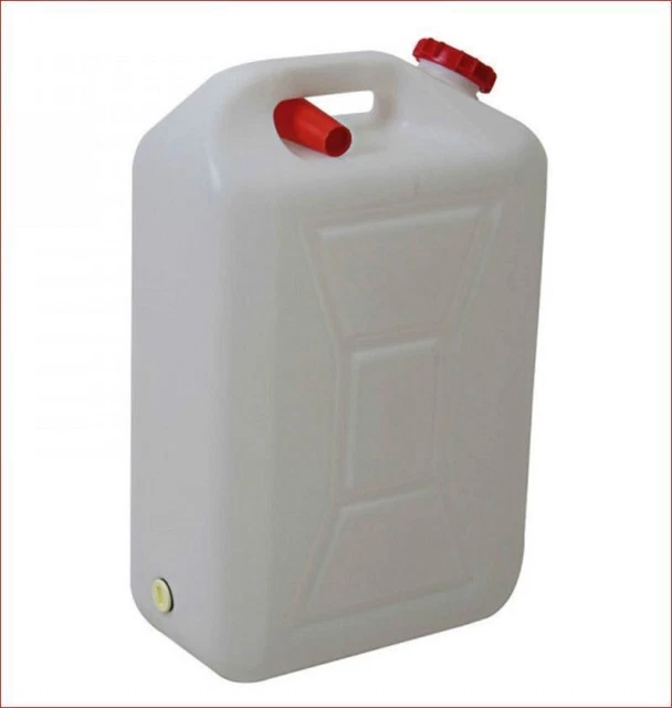 20L Plastic Water Storage Cube Container - Jerry Can Style For Camping, Caravan, Emergency