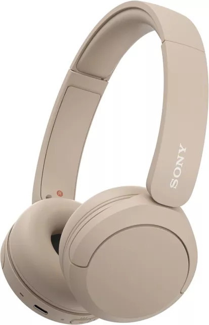 Sony WH-CH520 Kabellose Bluetooth-Kopfhörer - On-Ear-Modell - Beige