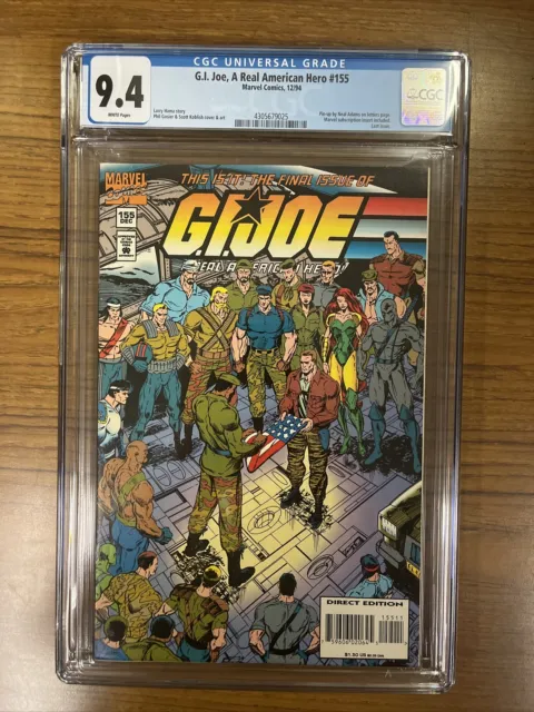 G.I. Joe A Real American Hero #155 CGC 9.4  1994 Marvel Low Print Run Last Issue