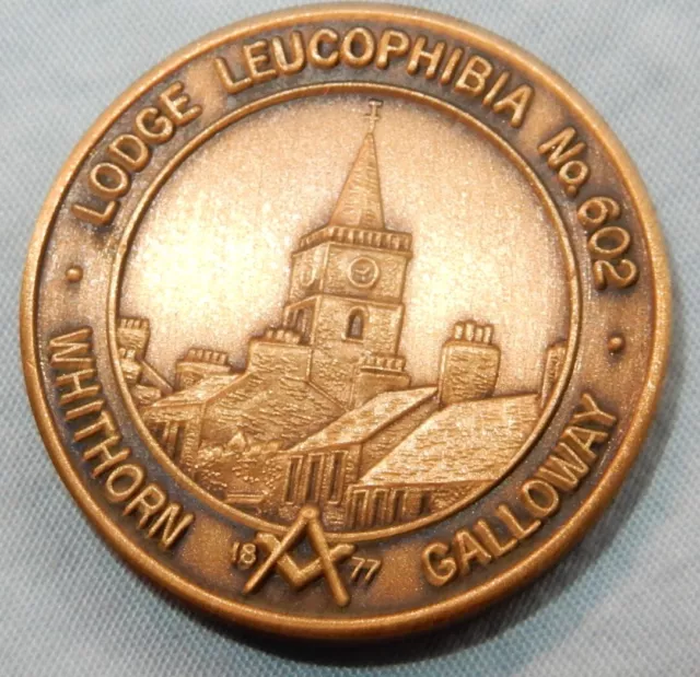 Fine Masonic Mark Penny Token Lodge Leucophibia 602 Whithorn Galloway Scotland