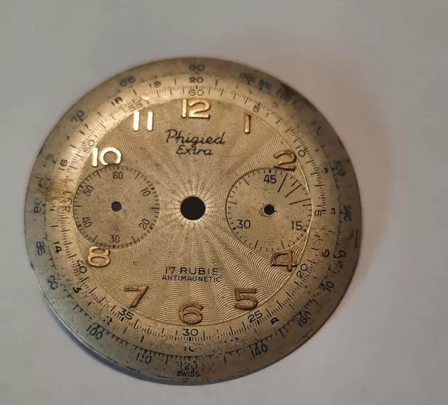 Phigied Chronographen Zifferblatt Für Cal. Valjoux 92  Ø 34,00Mm