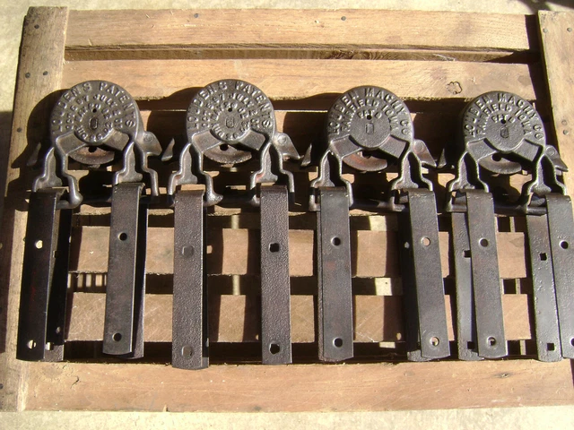Antique Vintage Cast Iron Louden Barn Door Rollers Barn Farm Tool