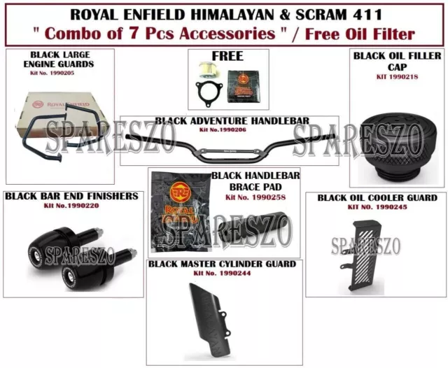 Royal Enfield Himalayan & Scram 411 "Combo De 7 Accesorios" / Filtro De...