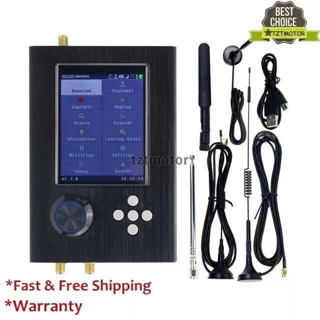 V1.8.x 1M-6GHz SDR HackRF One R9+Portapack H2+5 Antennas+USB Cable Unassembled